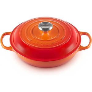 image:imageLe Creuset Enameled Cast Iron Signature Round Braiser 35 qt NectarFlame