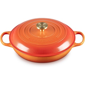 image:imageLe Creuset Enameled Cast Iron Signature Round Braiser 35 qt NectarFlamme Doree