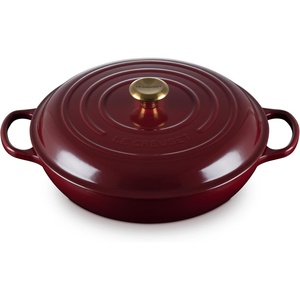 image:imageLe Creuset Enameled Cast Iron Signature Round Braiser 35 qt NectarGarnet