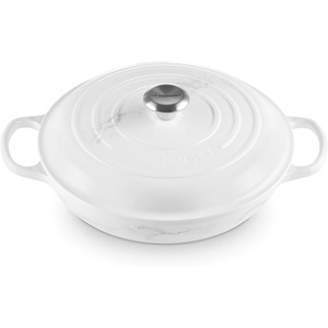 image:imageLe Creuset Enameled Cast Iron Signature Round Braiser 35 qt NectarMarble