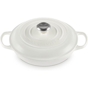 image:imageLe Creuset Enameled Cast Iron Signature Round Braiser 35 qt NectarWhite
