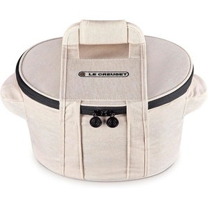 image:imageLe Creuset Large Round Tote Bag Noir  Large Fits 725 qt or 9 qtRound Dutch OvenEcru