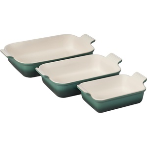 image:imageLe Creuset Silicone Stretch Lids 3 pc  Fits Rectangular Baking Dishes sizes 11 qt 25 qt and 4 qtArtichaut