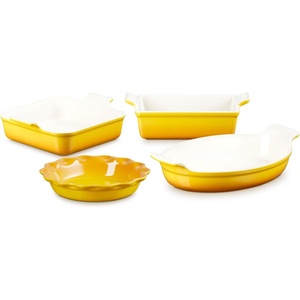 image:imageLe Creuset Stoneware 4 PC Heritage Bakeware Set NectarNectar