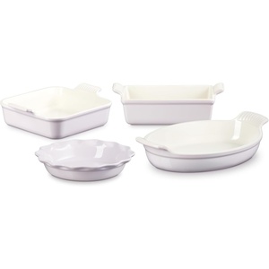 image:imageLe Creuset Stoneware 4 PC Heritage Bakeware Set NectarShallot