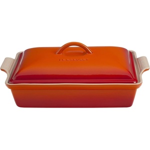 image:imageLe Creuset Stoneware Covered Rectangular Casserole 12 x 9 Nectar  4 qt 12 x 9Flame