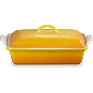 image:imageLe Creuset Stoneware Covered Rectangular Casserole 12 x 9 Nectar  4 qt 12 x 9Nectar