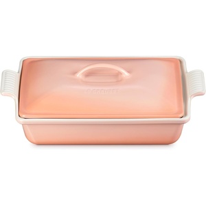 image:imageLe Creuset Stoneware Covered Rectangular Casserole 12 x 9 Nectar  4 qt 12 x 9Peche
