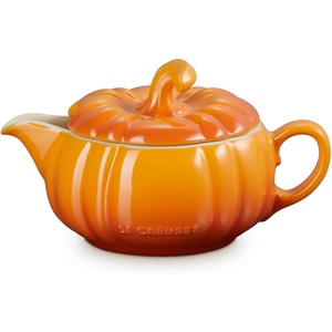 image:imageLe Creuset Stoneware Pumpkin Gravy Boat with Lid 14 oz LicoricePersimmon
