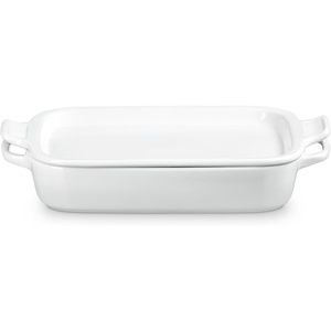 image:imageLe Creuset Stoneware Rectangular Dish with Platter Lid 3 qt NectarWhite